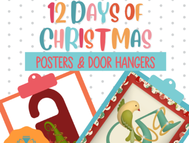 12 Days of Christmas Door Hangers and Coordinating Posters
