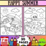 Sunny Summer: Happy Summer Jigsaw Coloring Puzzles, Creative & Relaxing Activity