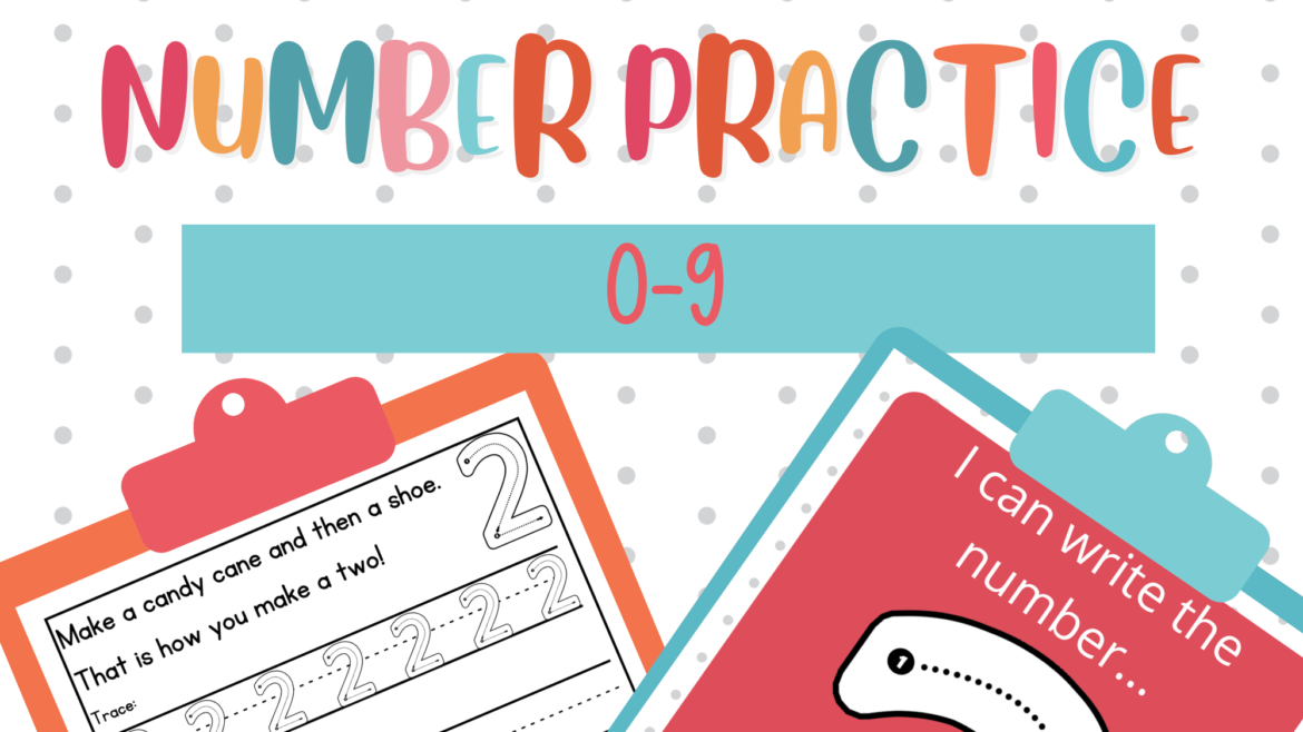 Numbers Posters and Practice: 0-9