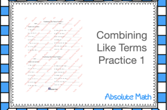 Combining Like Terms Practice 2