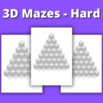 Mind-Bending 3D Mazes: Medium Level | Engaging Puzzle Worksheets for Brain Teaser Enthusiasts